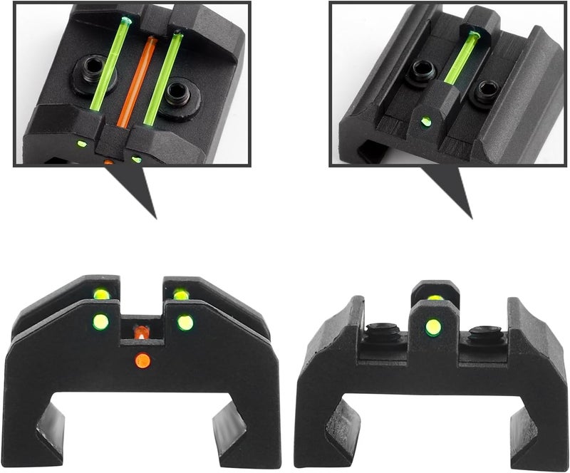 TPRCOL Low Baseline Fiber Optic Sight Front and Rear Sight - Image 2